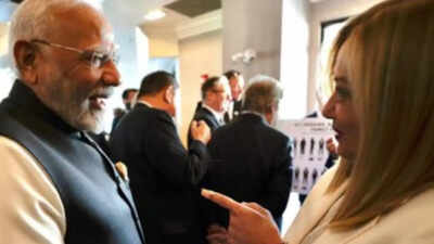 Melodi moment: PM Modi meets Meloni at G7 in Canada; both leaders reaffirm growing ties | India News Melodi moment: PM Modi meets Meloni at G7 in Canada; both leaders reaffirm growing ties | India News