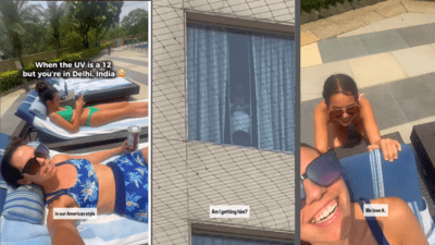 ‘Someone is filming us’: American family sunbathing at Gurugram hotel accuse man of recording them – watch video | India News ‘Someone is filming us’: American family sunbathing at Gurugram hotel accuse man of recording them – watch video | India News