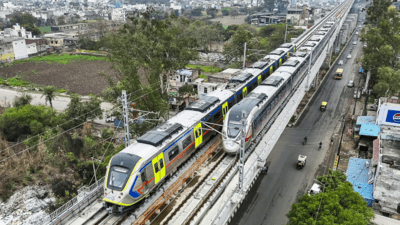 Delhi-Meerut RRTS: Namo Bharat trains complete trial run in less than an hour at 160 kmph speed; full 82-km corridor to open soon Delhi-Meerut RRTS: Namo Bharat trains complete trial run in less than an hour at 160 kmph speed; full 82-km corridor to open soon