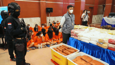Indonesia arrests 285 in drug crackdown and seizes over half a ton of narcotics