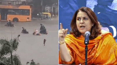 ‘Boats are sailing, cars are floating’: Congress’ Supriya Shrinate slams BJP’s Gujarat model; heavy rains in Surat submerge streets | India News ‘Boats are sailing, cars are floating’: Congress’ Supriya Shrinate slams BJP’s Gujarat model; heavy rains in Surat submerge streets | India News