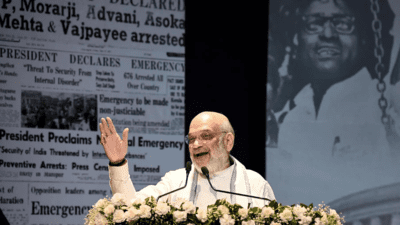‘Nation never bows down to dictatorship’: Amit Shah criticises Congress for 1975 Emergency; govt to observe June 25 as ‘Samvidhan Hatya Diwas’ annually | India News ‘Nation never bows down to dictatorship’: Amit Shah criticises Congress for 1975 Emergency; govt to observe June 25 as ‘Samvidhan Hatya Diwas’ annually | India News