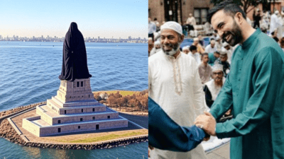 Burqa-clad Statue of Liberty? MAGA targets Zohran Mamdani’s religion; refers to 9/11 Burqa-clad Statue of Liberty? MAGA targets Zohran Mamdani’s religion; refers to 9/11