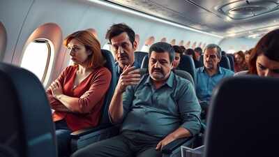 Husband-wife tiff turns ugly on Delhi-bound flight; man handed over to security on arrival | India News Husband-wife tiff turns ugly on Delhi-bound flight; man handed over to security on arrival | India News