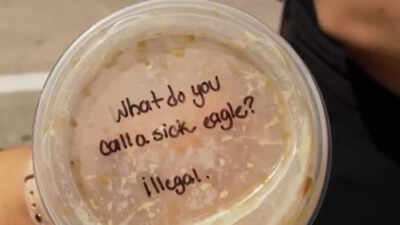 ‘What do you call a sick eagle?’: Texas woman accuses Starbucks of making ‘offensive’ joke, keeps cup as proof ‘What do you call a sick eagle?’: Texas woman accuses Starbucks of making ‘offensive’ joke, keeps cup as proof