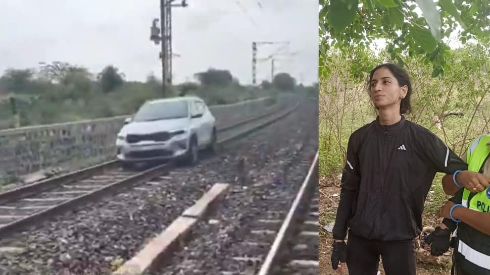 Disaster Averted! Woman Drives 7 Km On Railway Track, Train Forced To Brake Just In Time – Watch VIDEO | Mobility News Disaster Averted! Woman Drives 7 Km On Railway Track, Train Forced To Brake Just In Time – Watch VIDEO | Mobility News