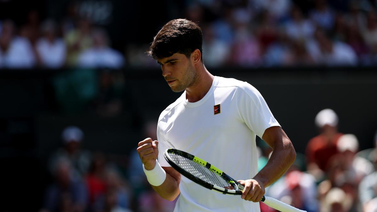 Wimbledon 2025: Defending champion Alcaraz survives scare, beats Fognini in five-setter in 1st round Wimbledon 2025: Defending champion Alcaraz survives scare, beats Fognini in five-setter in 1st round