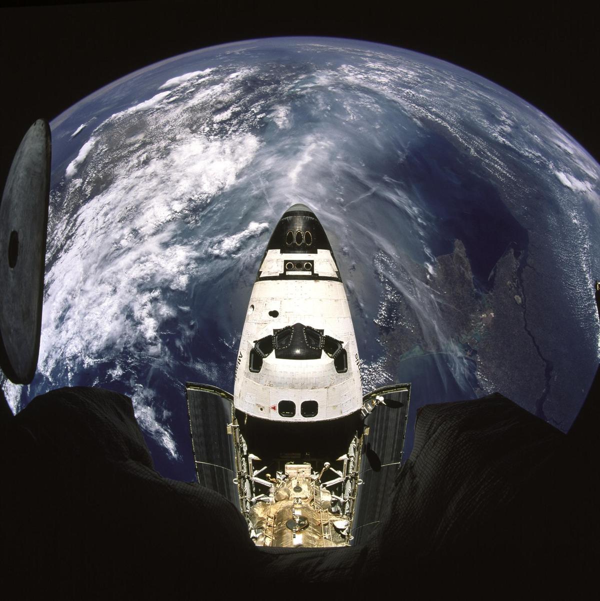 When a U.S. shuttle docked with a Russian space station When a U.S. shuttle docked with a Russian space station