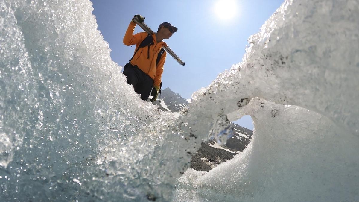 Swiss glaciers show holes reminiscent of cheese Swiss glaciers show holes reminiscent of cheese