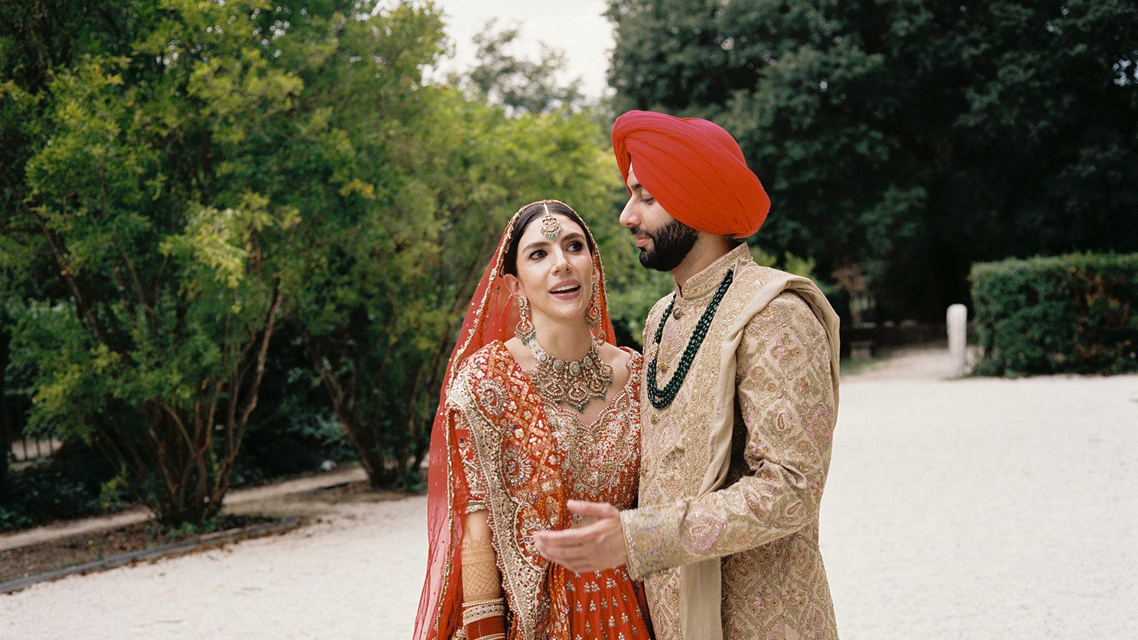 The bride wore a 30-foot train to marry in an ancient basilica at this Catholic-Sikh wedding in Rome The bride wore a 30-foot train to marry in an ancient basilica at this Catholic-Sikh wedding in Rome
