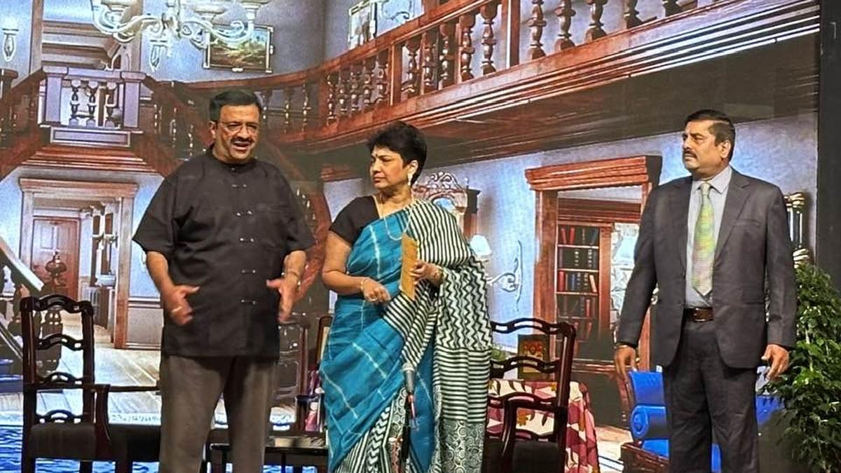Golden jubilee show of the Tamil play Ragasyam Parama Ragasyam staged Golden jubilee show of the Tamil play Ragasyam Parama Ragasyam staged