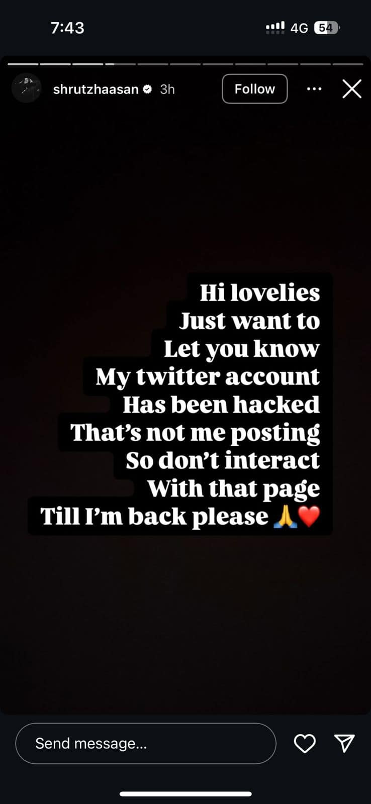 Actress Shruti Haasan’s X Account Hacked, Actor Warns Fans | People News Actress Shruti Haasan’s X Account Hacked, Actor Warns Fans | People News