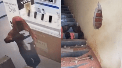 Hyderabad: Thief drills wall, steals phones worth Rs 3.5 lakh from mobile showroom – watch video | India News