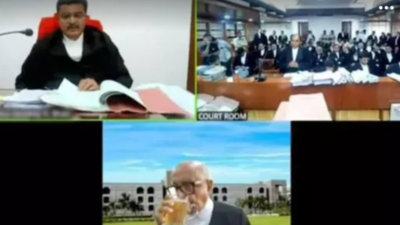 ‘Outrageous’: Lawyer sips beer during virtual hearing; Gujarat HC begins contempt proceedings | India News