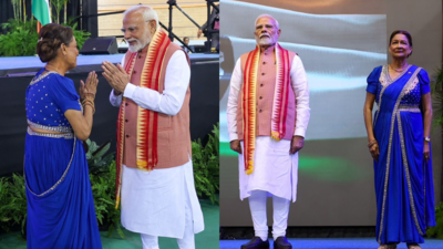 ‘Bihar ki beti’: PM Modi hails ancestral ties of Trinidad and Tobago PM Kamla Persad; welcomed with Bhojpuri Chautaal | India News