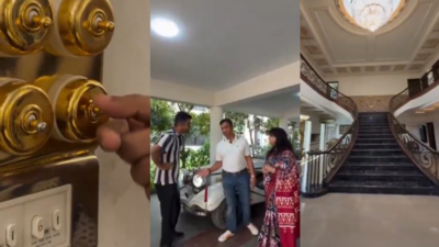 House of gold: Indore contractor’s 24-carat gold-plated villa draws fire online; triggers misuse of funds debate | India News House of gold: Indore contractor’s 24-carat gold-plated villa draws fire online; triggers misuse of funds debate | India News