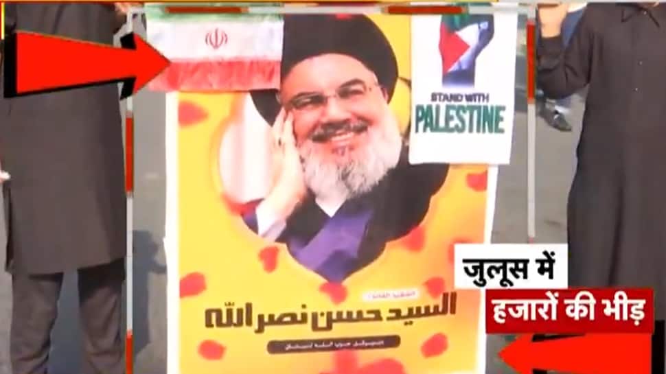 Flags Of Palestine, Iran, Their Leaders’ Pictures Displayed During 8th Muharram Procession In Srinagar | India News